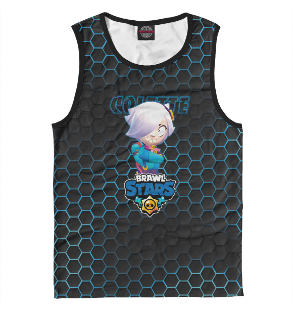 Майка для мальчика с изображением Колетт. Brawl Stars цвета Белый