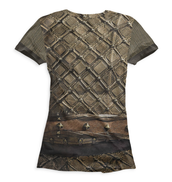 Футболка для девочек с изображением Доспехи цвета Белый