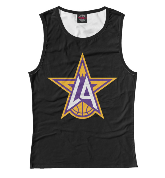 Женская майка с изображением Lakers цвета Белый