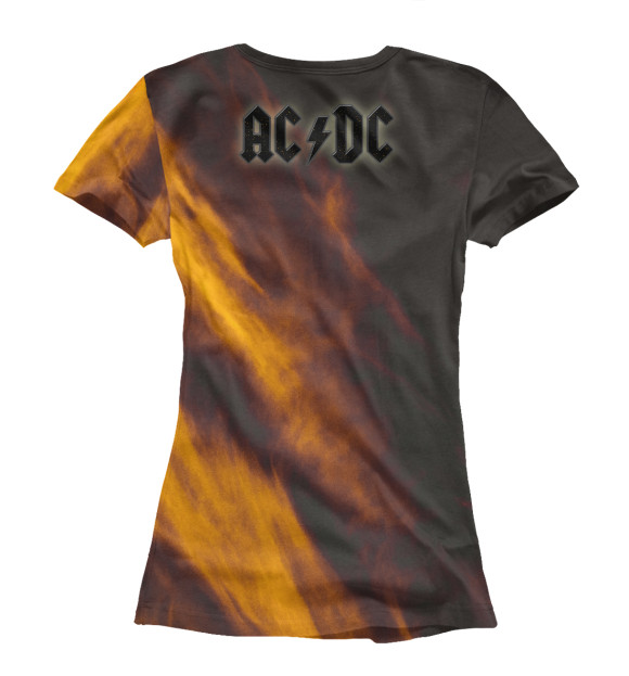 Женская футболка с изображением Группа AC/DC цвета Белый