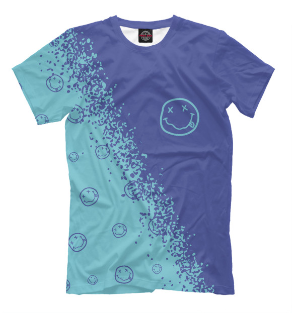 Мужская футболка с изображением Nirvana / Нирвана цвета Белый