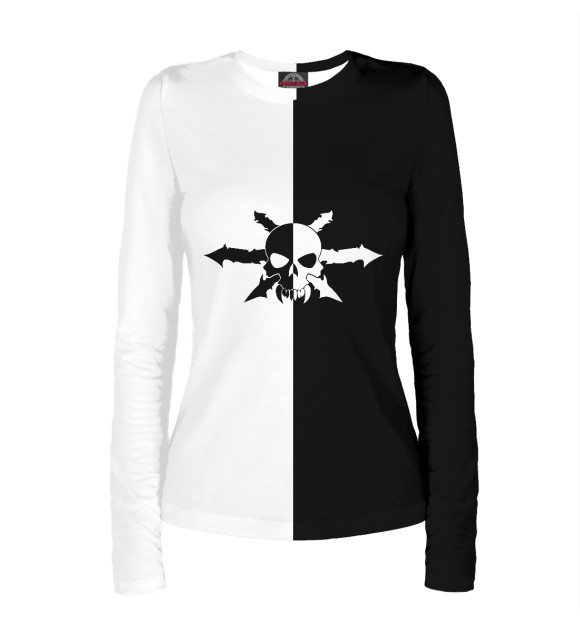 Женский лонгслив с изображением Сыны Злобы цвета Белый