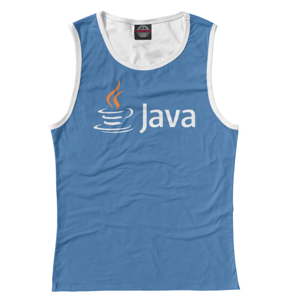 Майка для девочки с изображением Java Programmer цвета Белый