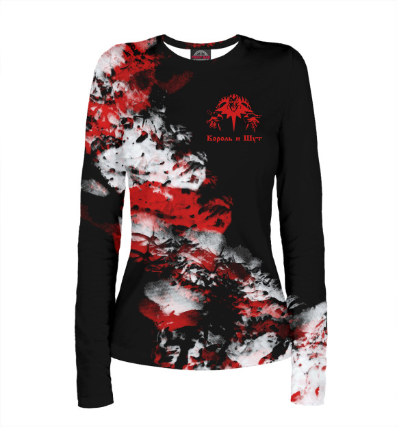 Женский лонгслив с изображением Король и Шут цвета Белый