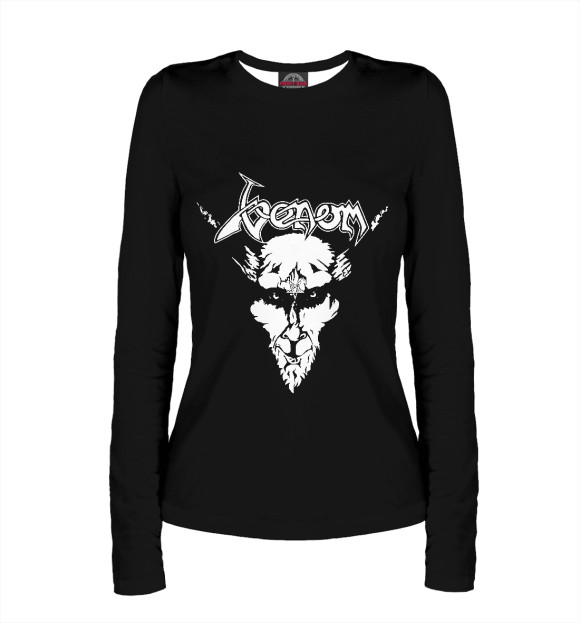 Женский лонгслив с изображением Venom - Black Metal цвета Белый
