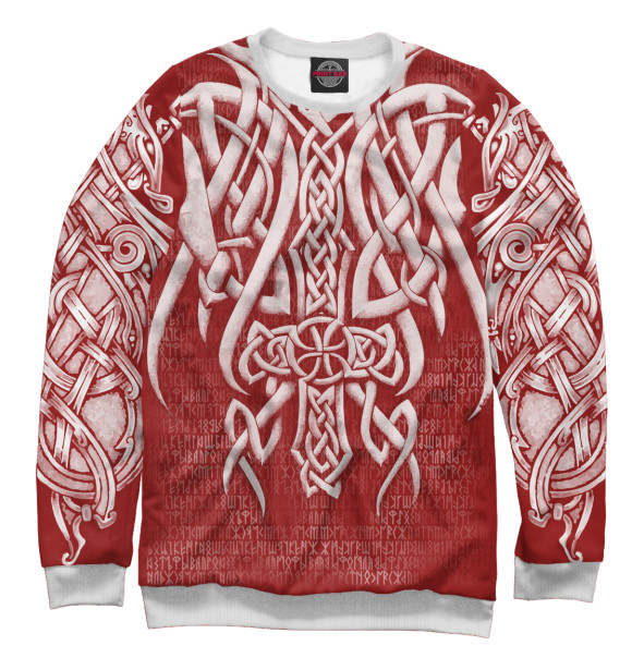 Женский свитшот с изображением Руны цвета Белый