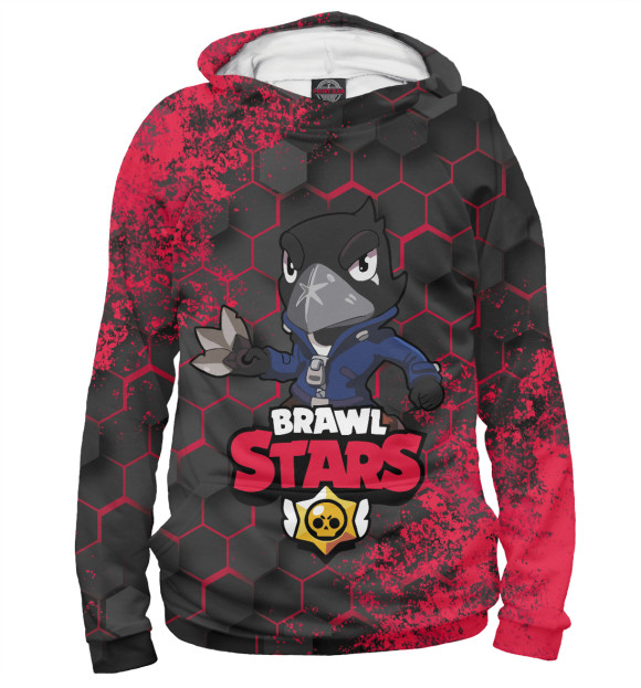 Женское худи с изображением Brawl Stars Crow цвета Белый