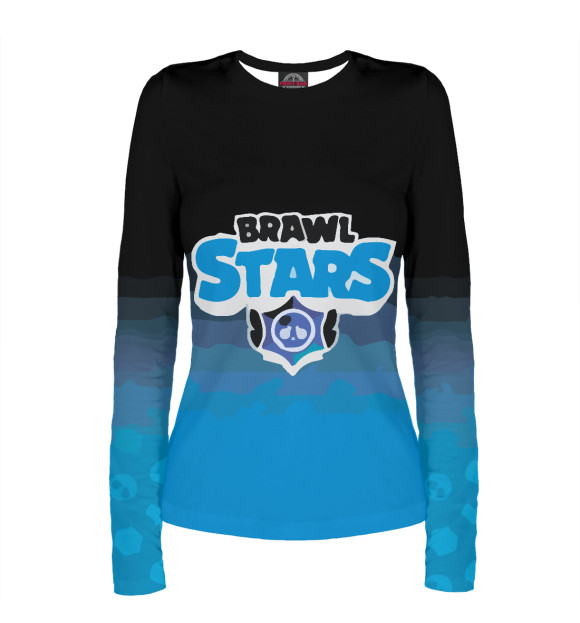 Женский лонгслив с изображением Brawl Stars цвета Белый