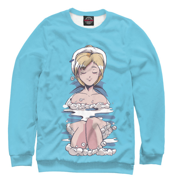 Свитшот для мальчиков с изображением Anime girl цвета Белый