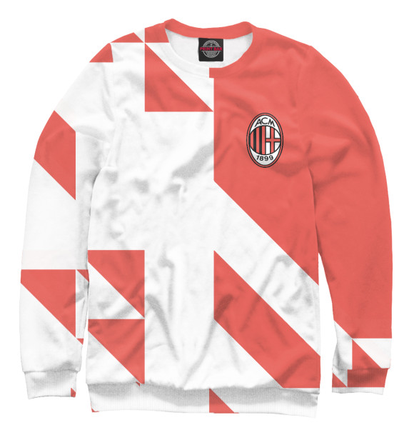 Мужской свитшот с изображением AC Milan цвета Белый