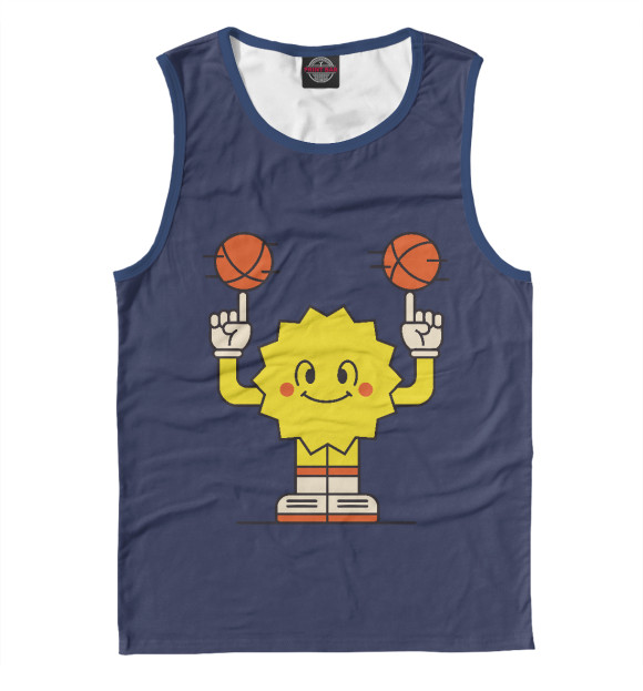 Майка для мальчика с изображением Sunny Basketball цвета Белый