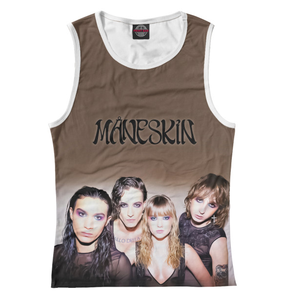Майка для девочки с изображением Maneskin цвета Белый