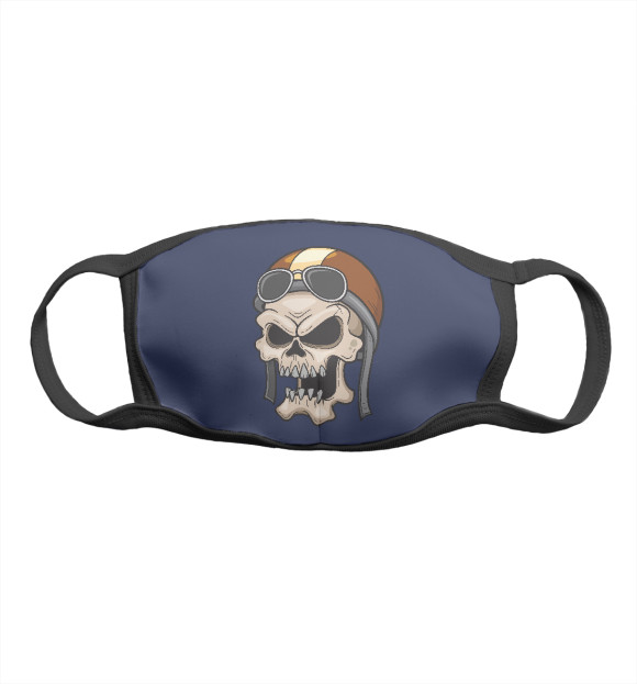 Маска тканевая с изображением Skull Pilot цвета Белый