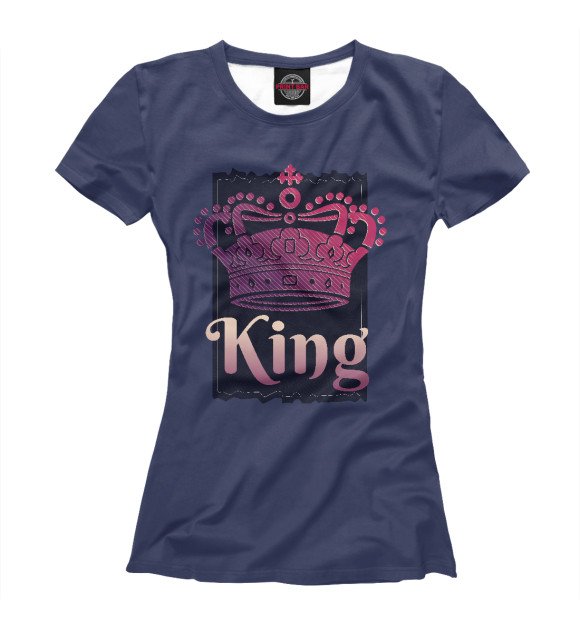 Футболка для девочек с изображением Dark King цвета Белый