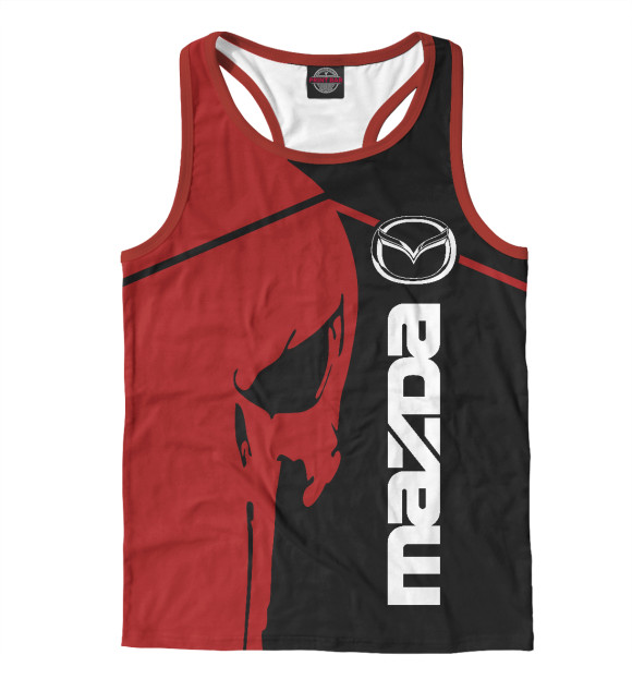 Мужская майка-борцовка с изображением Mazda цвета Белый