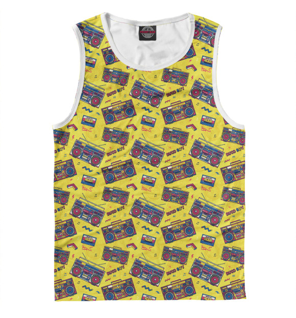 Майка для мальчика с притом Дискотека 80-х цвета Белый Майка для мальчика с изображением Дискотека 80-х цвета Белый