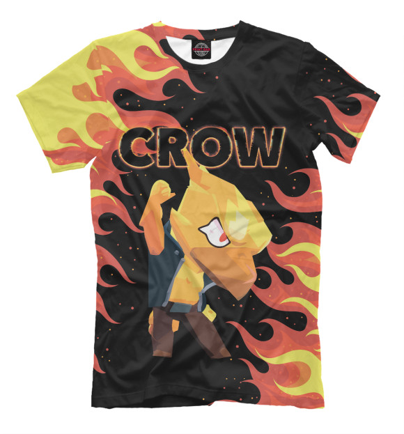 Мужская футболка с изображением Brawl Stars Crow цвета Белый