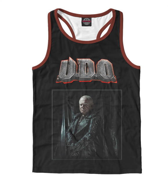 Мужская майка-борцовка с изображением Udo Dirkschneider цвета Белый