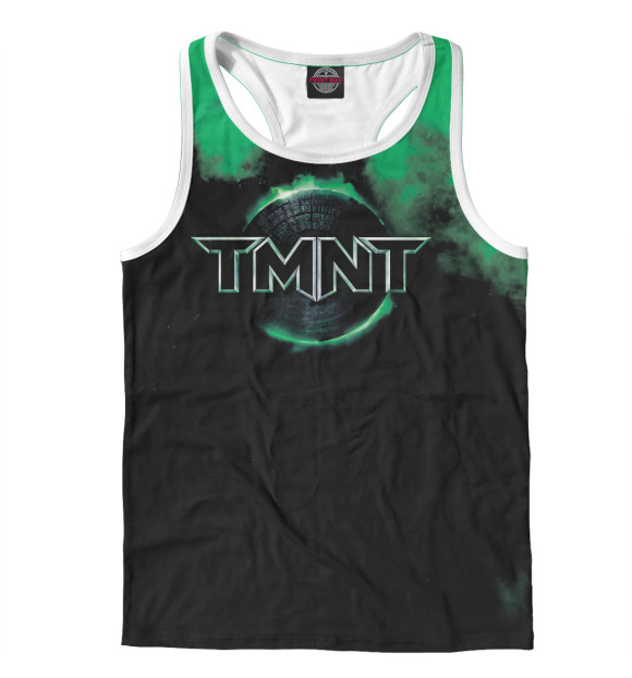Мужская майка-борцовка с изображением Черепашки - ниндзя цвета Белый
