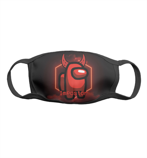 Маска тканевая с изображением Among Us цвета Белый