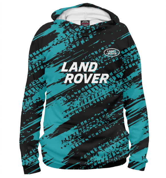 Женское худи с изображением LAND ROVER цвета Белый