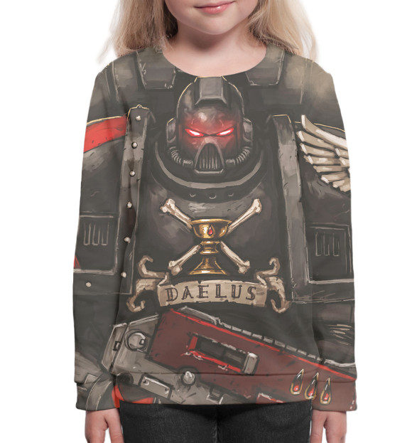 Свитшот для девочек с изображением Warhammer цвета Белый