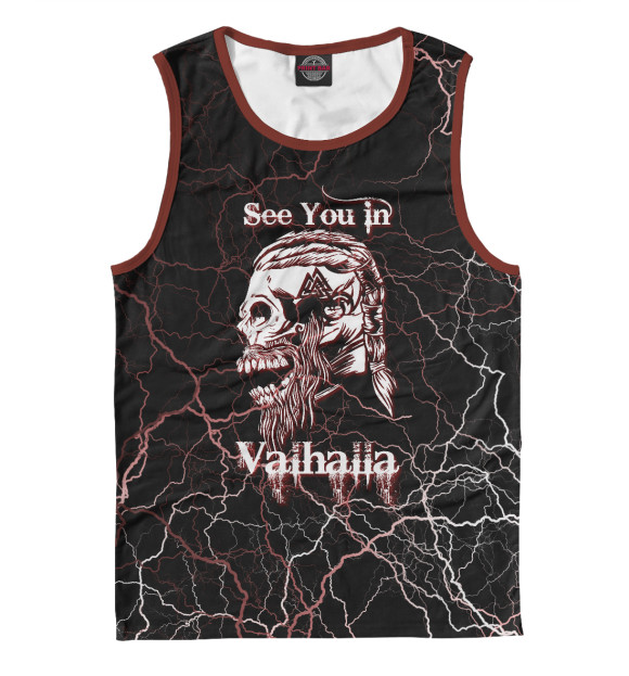 Майка для мальчика с изображением See you in Valhalla цвета Белый