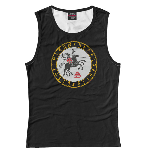 Майка для девочки с изображением Богатырь цвета Белый