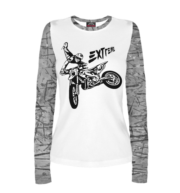 Женский лонгслив с изображением Extreme цвета Белый
