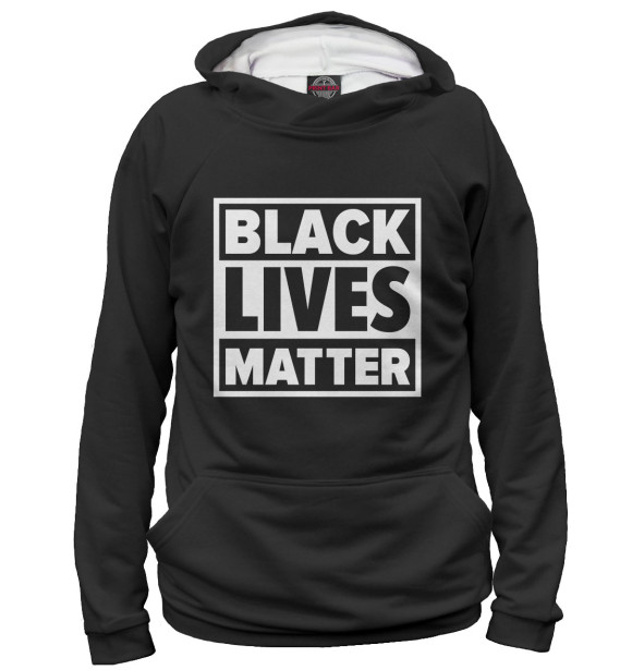 Мужское худи с изображением Black Lives Matter цвета Белый