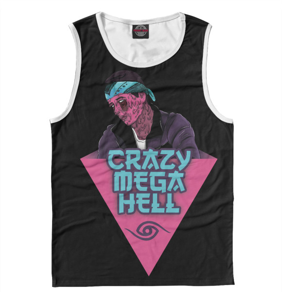 Майка для мальчика с изображением Crazy Mega Hell цвета Белый
