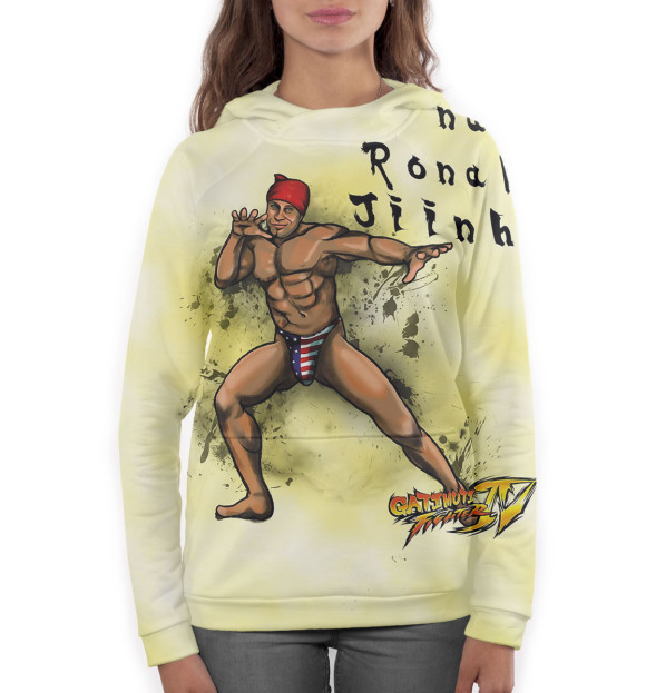 Женское худи с изображением Гачимучи цвета Белый