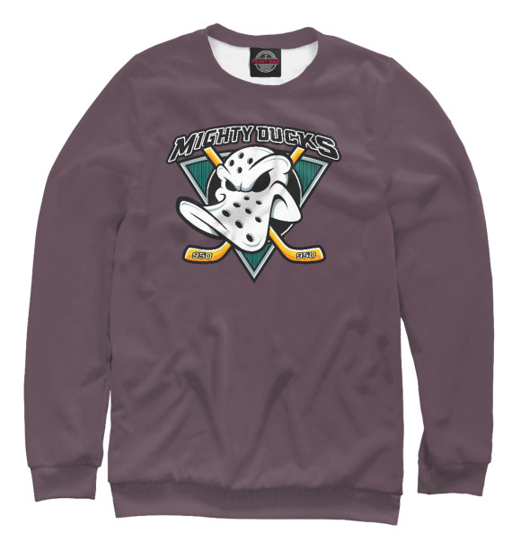 Мужской свитшот с изображением Anaheim Mighty Ducks цвета Белый