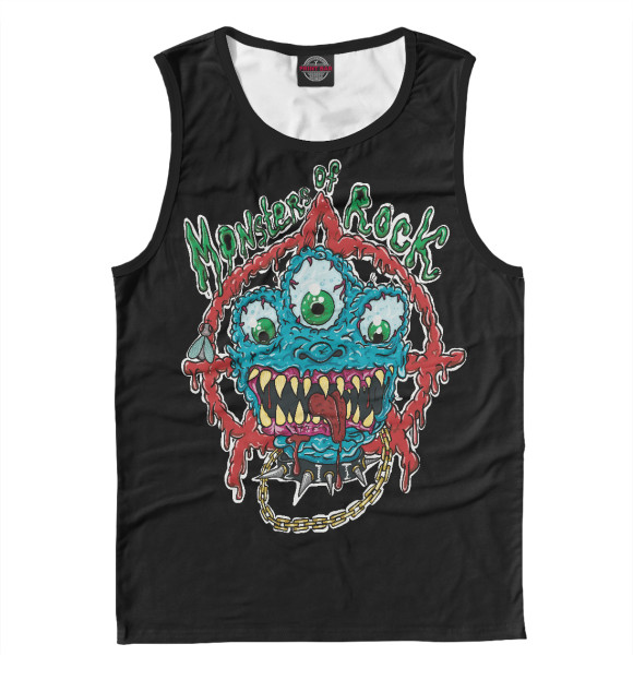Майка для мальчика с изображением Monsters of rock цвета Белый