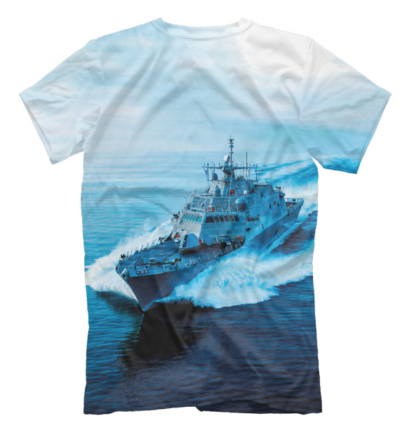 Мужская футболка с изображением Военно Морской Флот цвета Белый