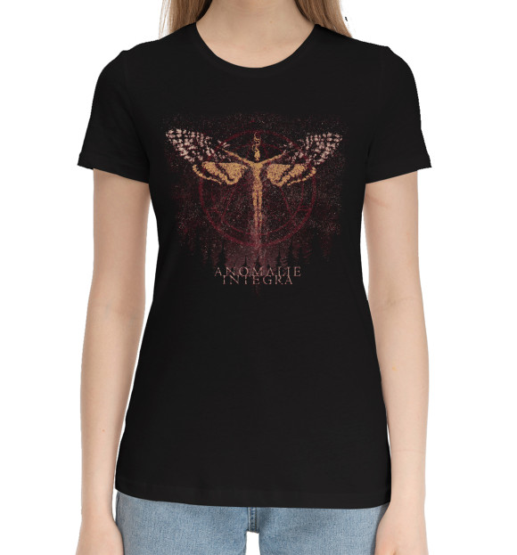Женская хлопковая футболка с изображением Anomalie цвета Черный