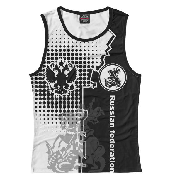 Майка для девочки с изображением Россия цвета Белый