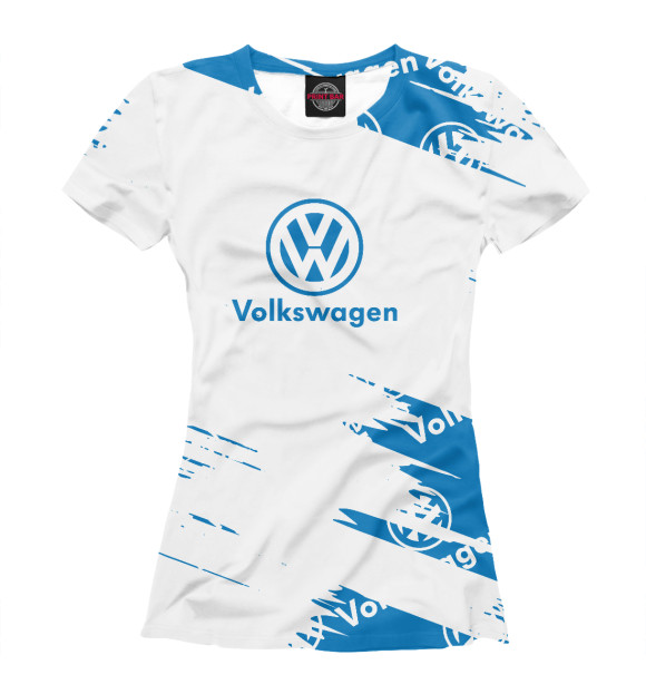 Футболка для девочек с изображением Volkswagen цвета Белый