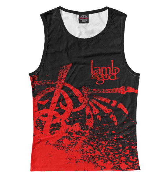 Майка для девочки с изображением Lamb of God (6) цвета Белый