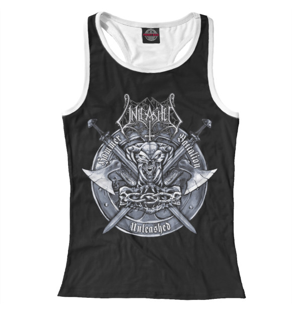 Женская майка-борцовка с изображением Unleashed цвета Белый