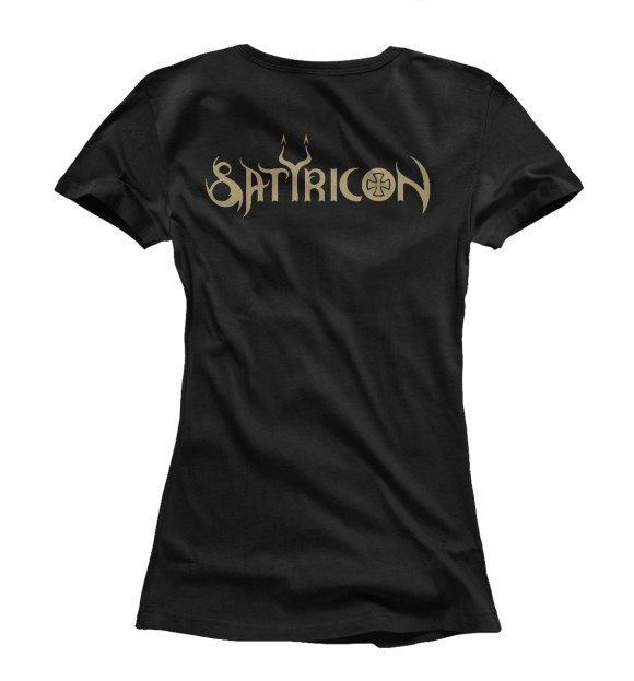 Женская футболка с изображением Satyricon цвета Белый