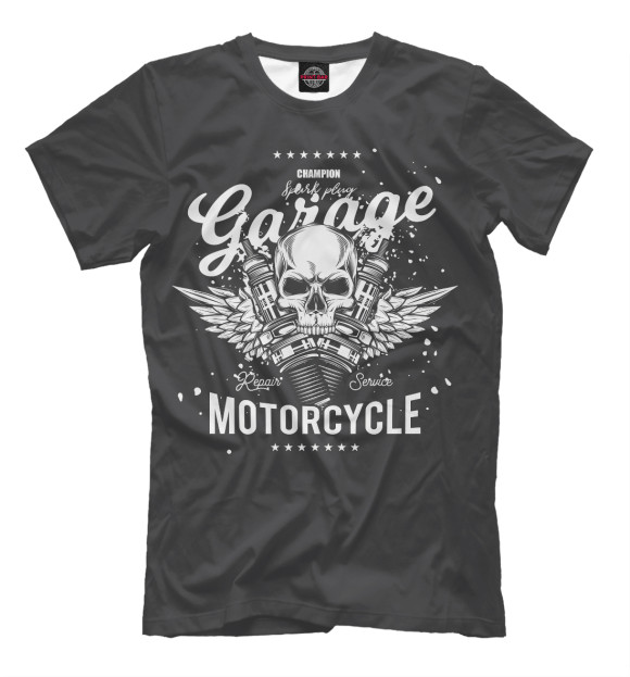 Футболка для мальчиков с изображением Garage цвета Белый