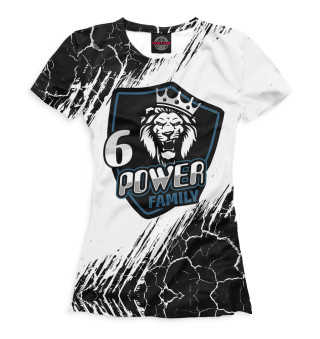 Женская футболка 6 power family