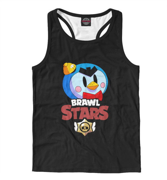 Мужская майка-борцовка с изображением Brawl Stars - MR.P цвета Белый