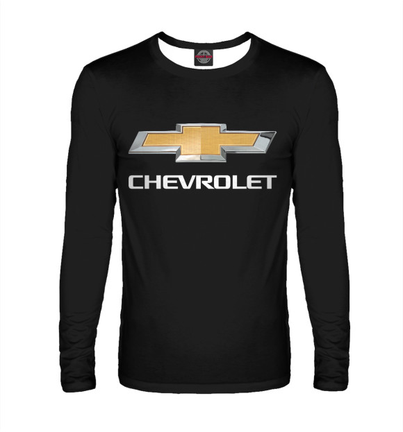 Мужской лонгслив с изображением Chevrolet цвета Белый