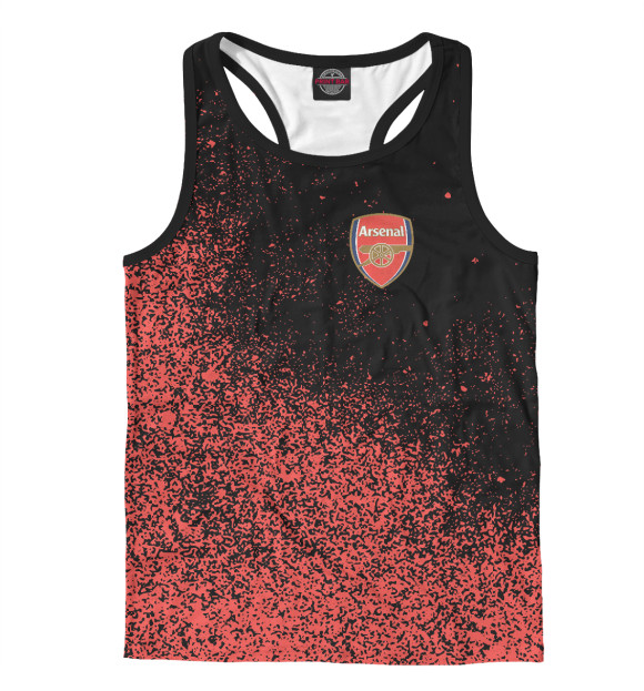 Мужская майка-борцовка с изображением Arsenal цвета Белый