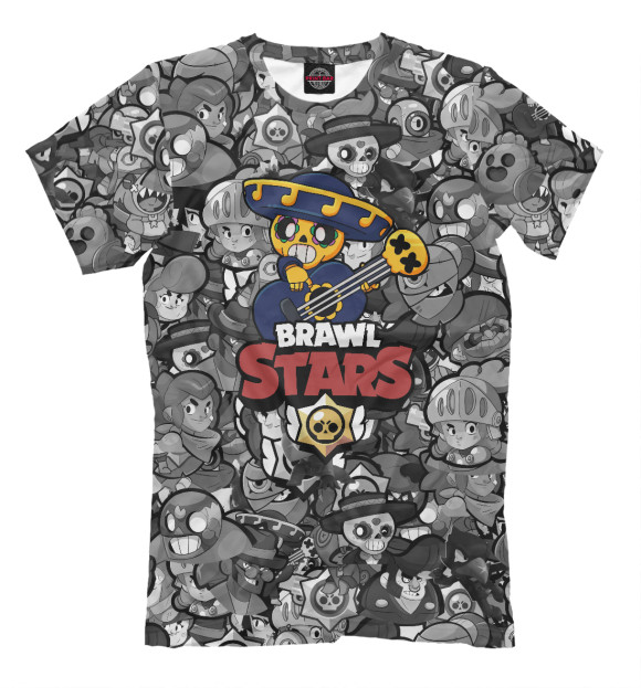 Футболка для мальчиков с изображением Brawl Stars: Poko цвета Белый