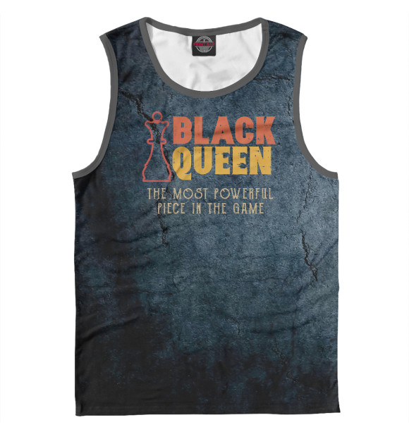 Мужская майка с изображением Black Queen цвета Белый