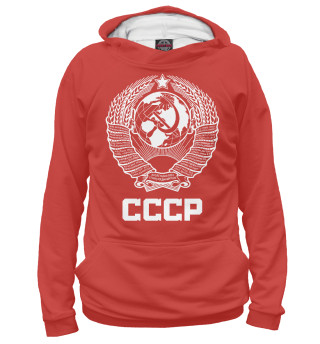 Мужское худи Герб СССР на красном фоне