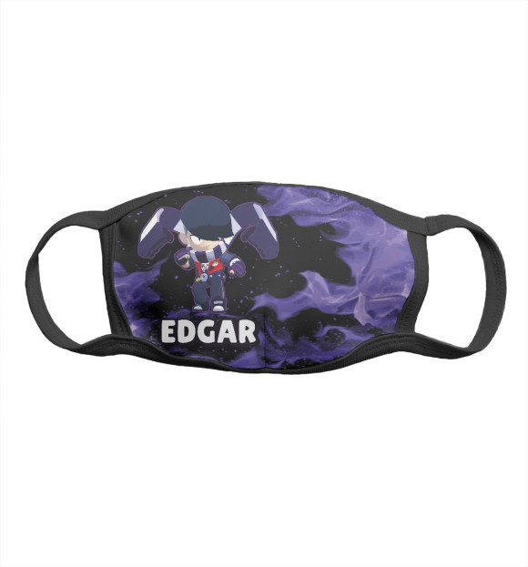 Маска тканевая с притом Brawl stars Edgar цвета Белый Маска тканевая с изображением Brawl stars Edgar цвета Белый